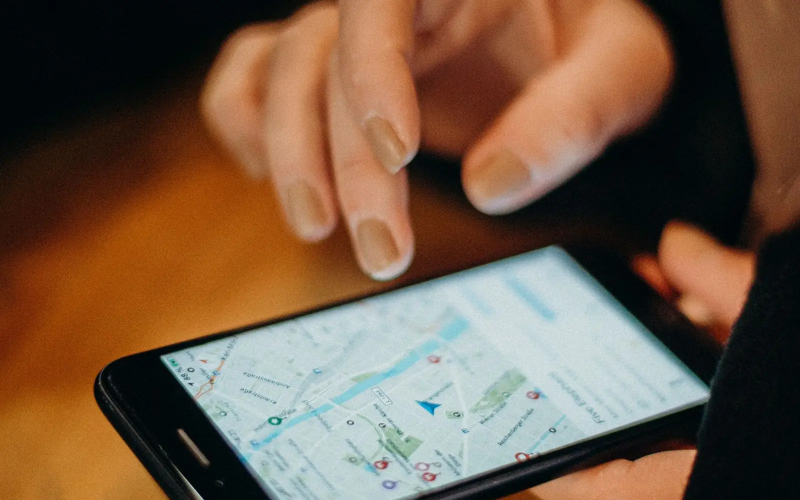 Customer finding a local business on Google Maps