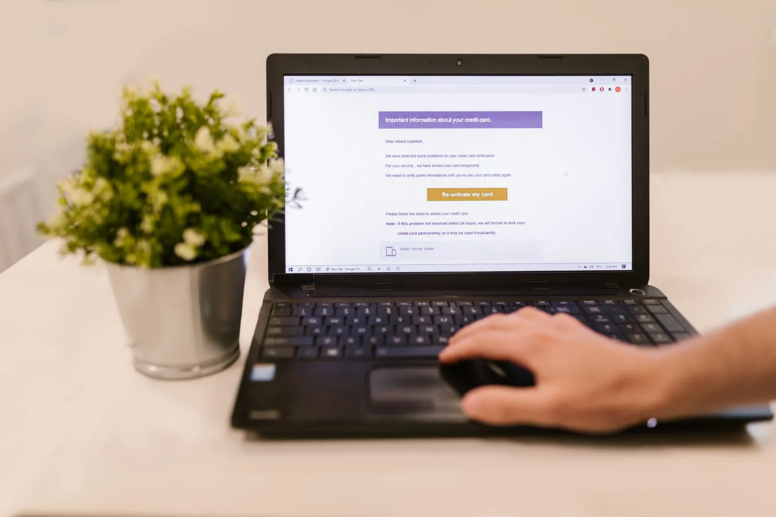 Email design and copy – a subscriber opening a campaign email