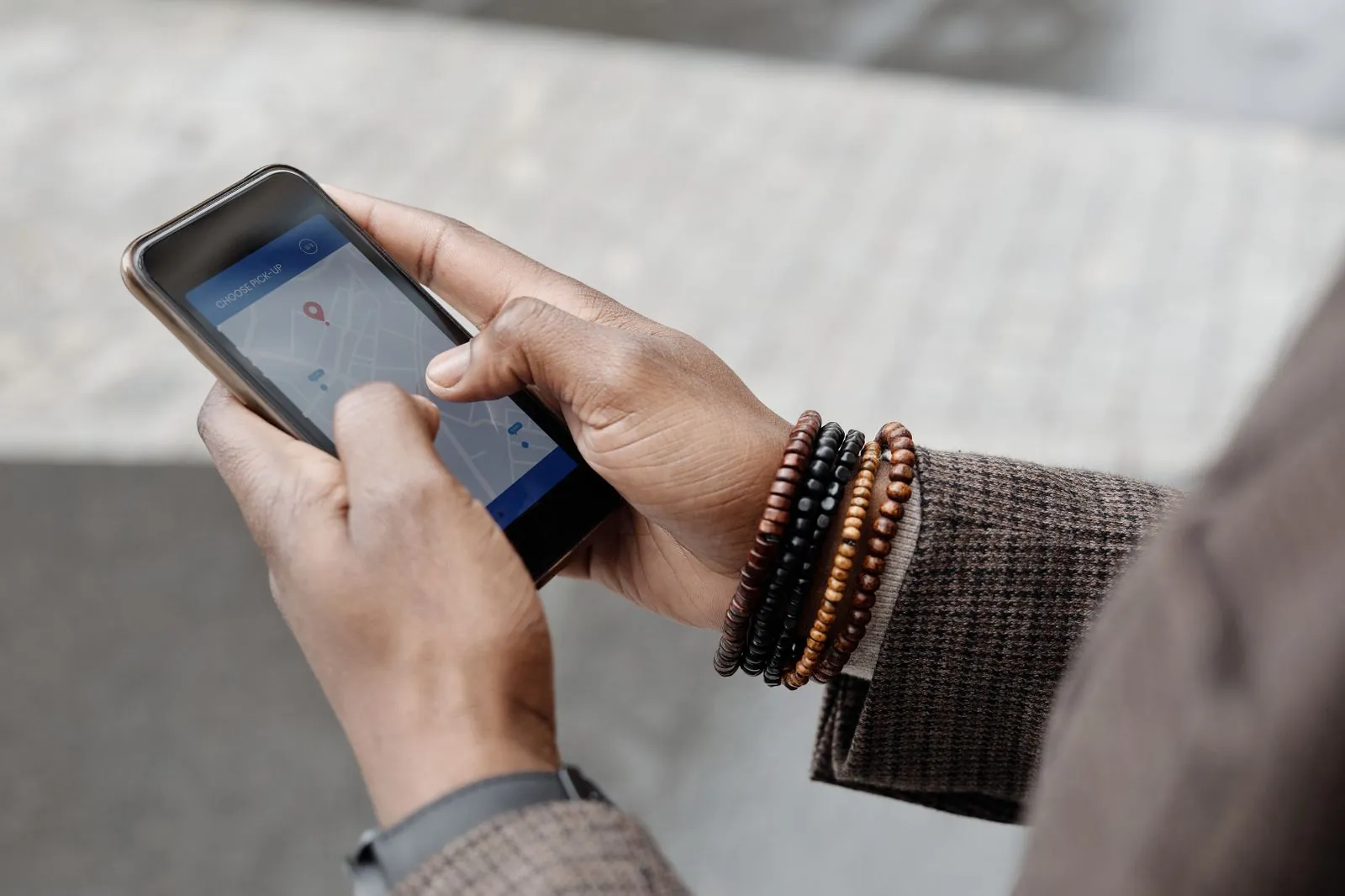 Google Business Profile optimisation – customer checking a business location on a phone